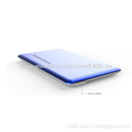 Credit Card Power Bank for Smartphones, 1,400mAh/A Grade Li-polymer Battery, OEM/ODM, LED Indicate